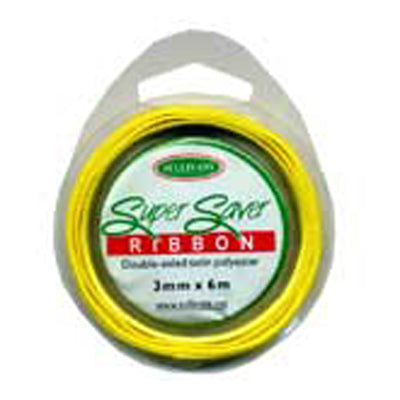 RIBBON SUPER SAVER 3MM X 6M YELLOW
