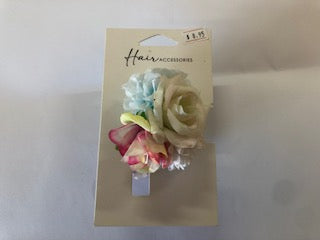 MELROSE CLIP 6CM ASST FLOWER