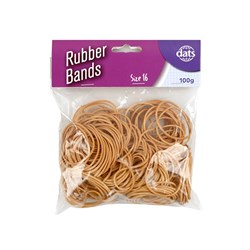 RUBBER BANDS 100G BROWN SIZE 16