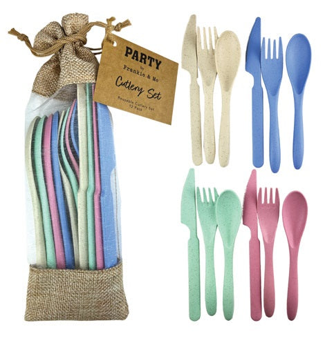 CUTLERY SET 12PK KIDS MULTI