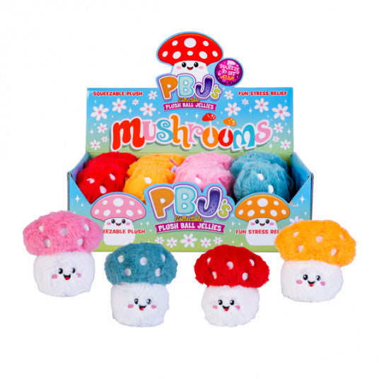 PLUSH BALL JELLIES MUSHROOMS ASST CLRS