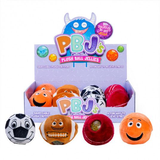 PLUSH BALL JELLIES SPORTS ASST