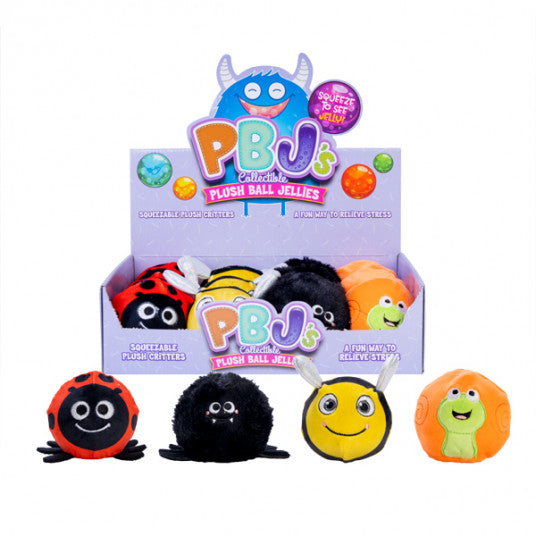 PLUSH BALL JELLIES BUGS ASST