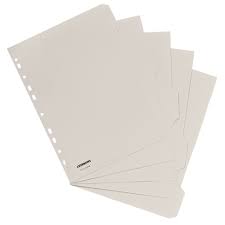 TAB DIVIDERS 5 TAB MANILLA WHITE
