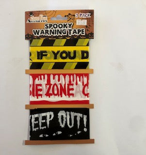 WARNING FRIGHT TAPES 3PK