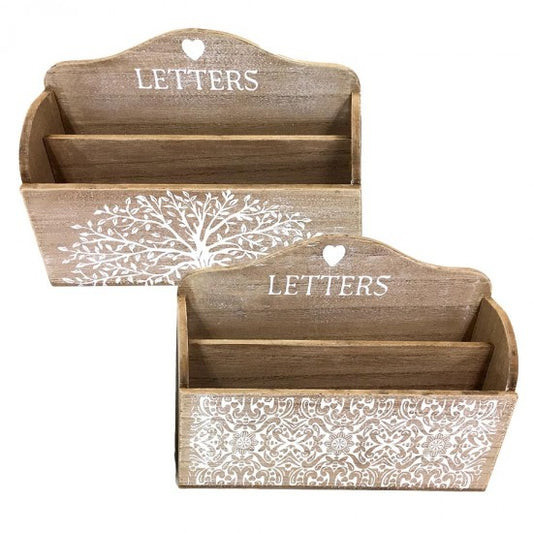 LETTER HOLDER WOODEN 24.5CM ASST