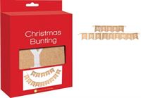 XMAS BUNTING HESSIAN MERRY CHRISTMAS