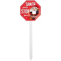 XMAS SANTA STOP HERE SIGN