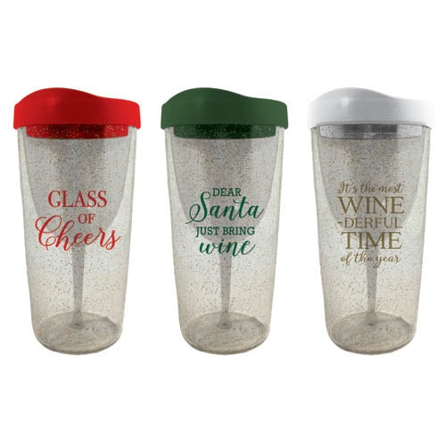 XMAS TRAVEL WINE TUMBLER