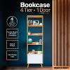 BOOKCASE 4 TIER 1 DOOR 55X30X182CM