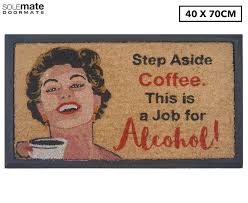 MAT STEP ASIDE COFFEE 40X70CM