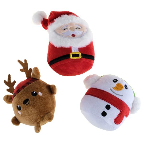 XMAS TOY PLUSH SQUEEZE ASST