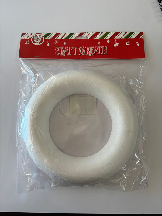 XMAS FOAM WREATH 25CM