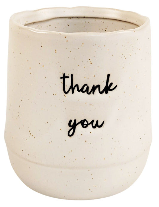 THANK YOU PLANTER WHITE