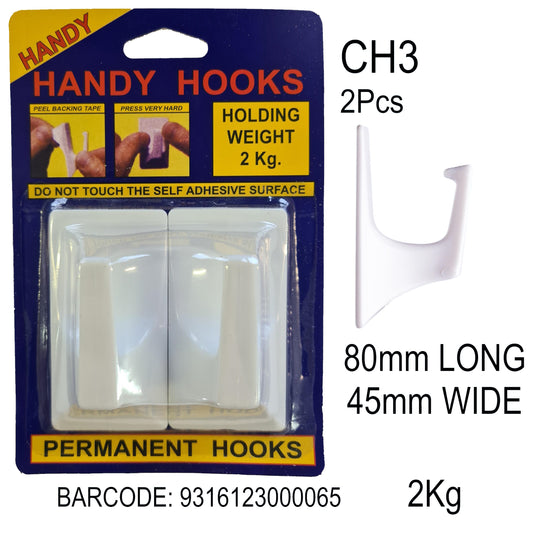 HOOKS ADHESIVE LGE PK2 2KG