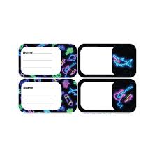 BOOK LABELS NEON LIFE