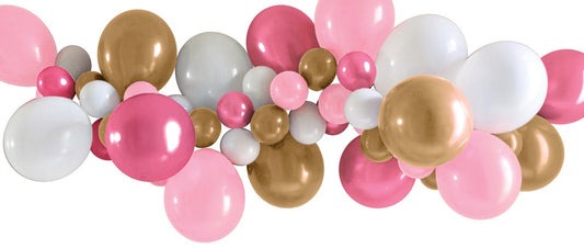 BALLOON GARLAND 40PC PINK/WHT