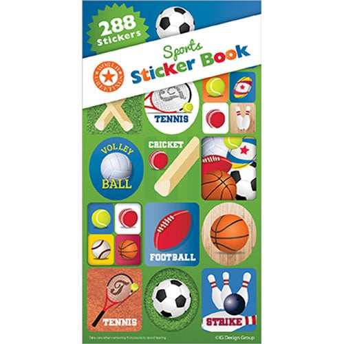 STICKER BOOK 288PC SPORTS
