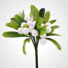 MISTLETOE STEM WHITE 20CM