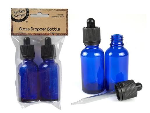 GLASS DROPPER BOTTLES PK2