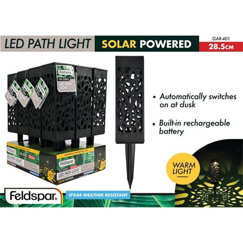 SOLAR PATH LIGHT PILLAR 6X6X28CM
