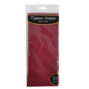 TISSUE PAPER 10PC BURGANDY