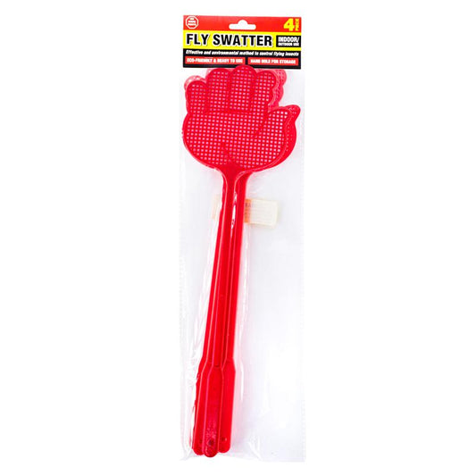 FLY SWATTERS 4PK RED