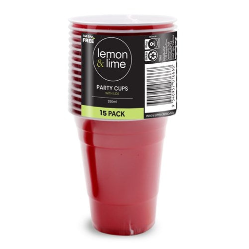 CUPS PARTY REUSABLE 500ML 15PK