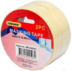 MASKING TAPE 24MM X 18M 2PC TOOLRICH
