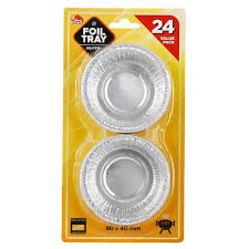 FOIL MUFFIN CASE 8X4CM PK24