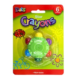 CRAYON STAR SHAPE ASST CLRS