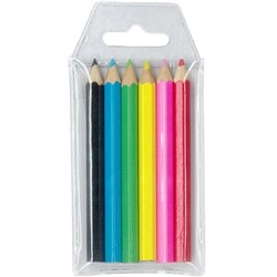 PENCILS CLRD HALF LENGTH 6PC