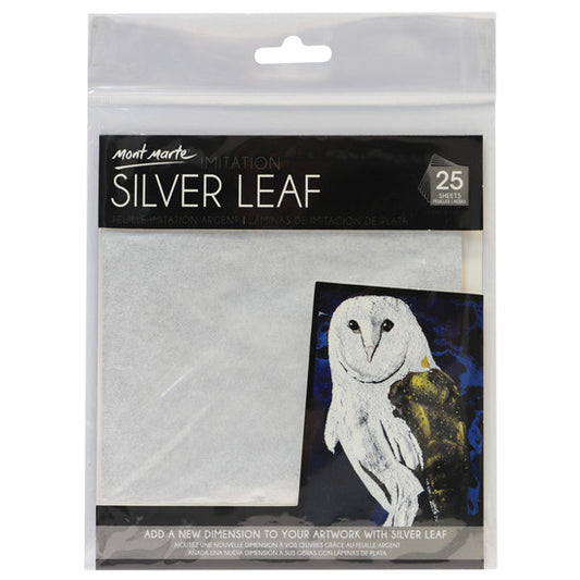 SILVER LEAF IMITATION SHEETS PK25 14X14C