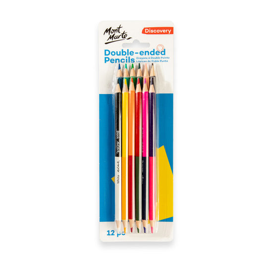 PENCILS CLRD DBL ENDED 12PC MM