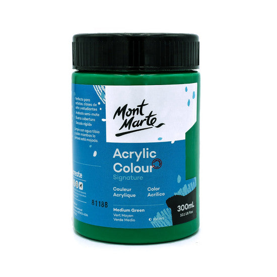 STUDIO ACRYLIC PAINT 300ML MID GREEN