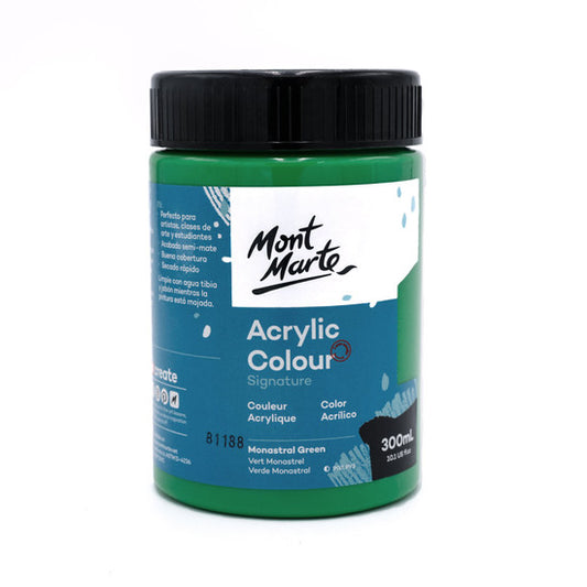 STUDIO ACRYLIC PAINT 300ML MONASTRAL GRE