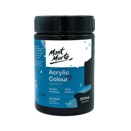 STUDIO ACRYLIC PAINT 300ML MARS BLACK