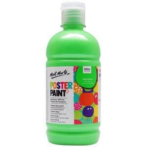 KIDS POSTER PAINT 500ML YELLOW GREEN