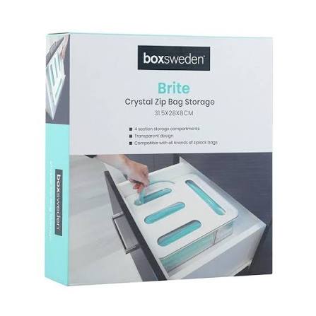 SNAP LOCK BAG STRORER 4 SECTION CRYSTAL