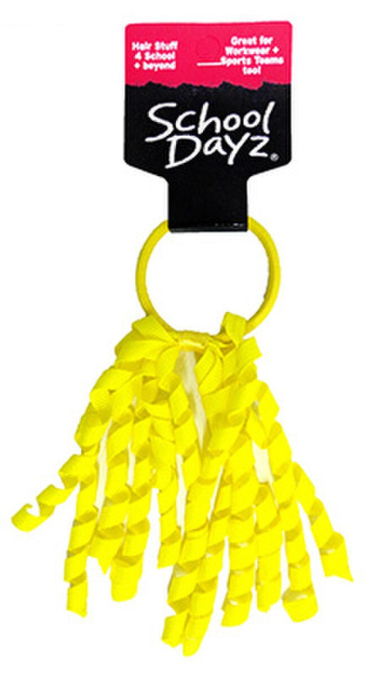SCHOOL DAYZ ELASTIC WHIRLY RIBBON YELLOW