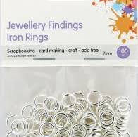 JUMP RINGS 7MM 100PK SILVER