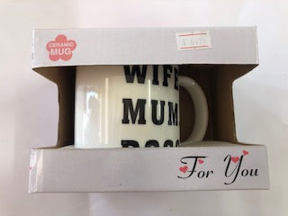 MUG CERAMIC BEST WIFE MUM BOSS