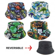 HAT BUCKET REVERSIBLE KIDS ASST