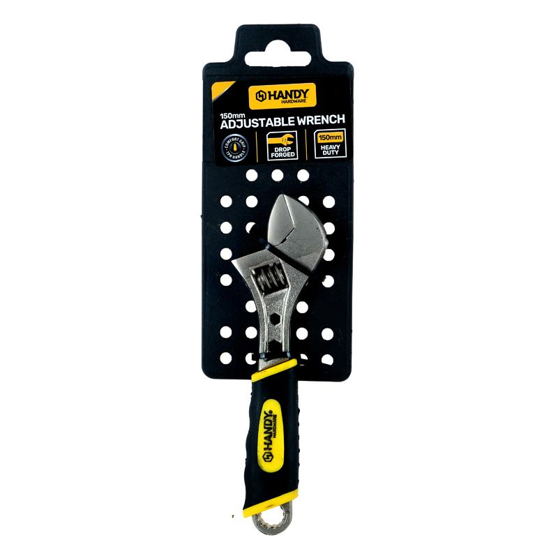 WRENCH ADJUSTABLE BLK/YELLOW 150MM