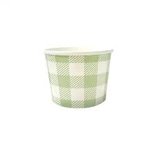 PAPER TUB GREEN GINGHAM