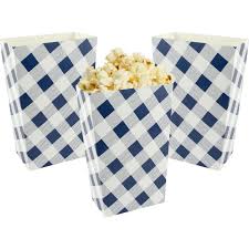 POPCORN BOX BLUE GINGHAM