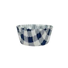 CUPCAKE CUPS BLUE GINGHAM