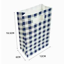 PAPER BAG BLUE GINGHAM