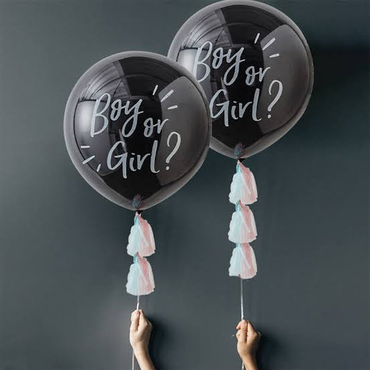 GENDER REVEAL BALLOON W/TASSEL