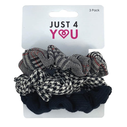 SCRUNCHIE PLAID 3PK